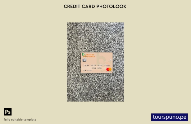 listo para imprimir Honduras Banco de Occidente mastercard photolook plantilla f